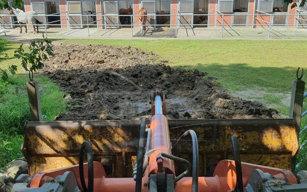 Radlader Sanierung Pferdeweg Paddocks Reitanlage Gut Tangstedt