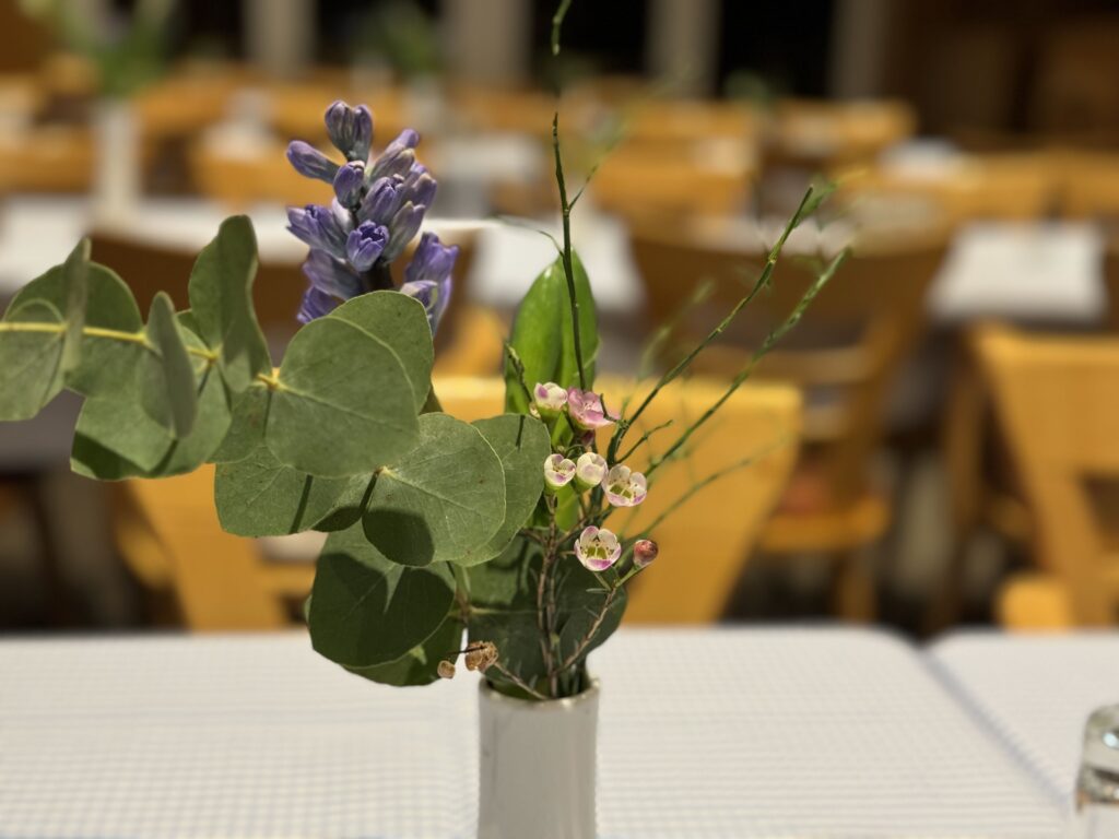 Tischdekoration für Veranstaltung im Restaurant Hofküche