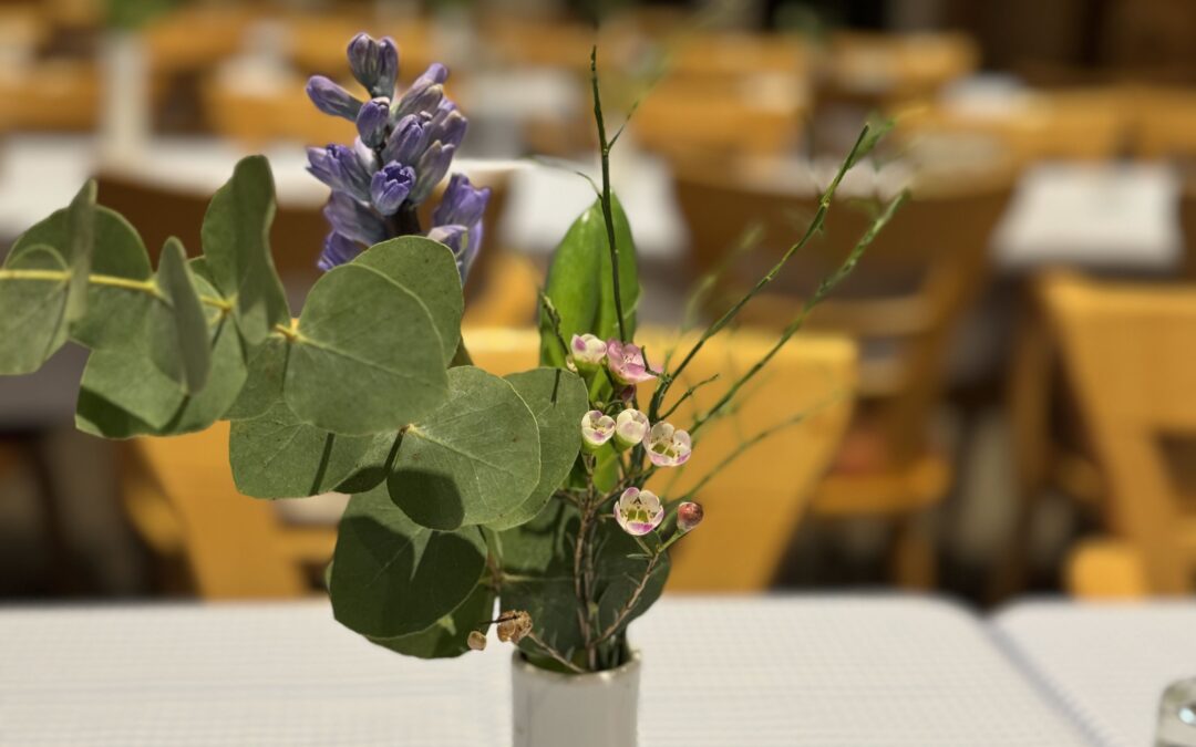 Tischdekoration für Veranstaltung im Restaurant Hofküche