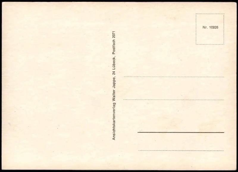 Rückseite historische Ansichtskarte Tangstedt um 1970 Ansichtskartenverlag Walter Jappe Lübeck