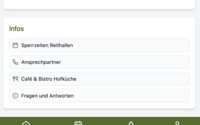 Funktionserweiterung unserer Stall-App für Einsteller